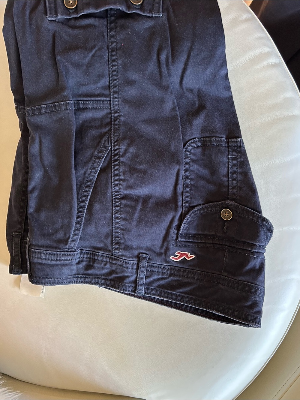 Hollister Navy Ankle-Length Cargo Pants